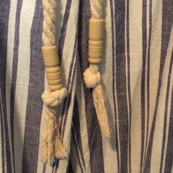 For the Republic blue/white striped wide leg pants. - Picture 3 of 10